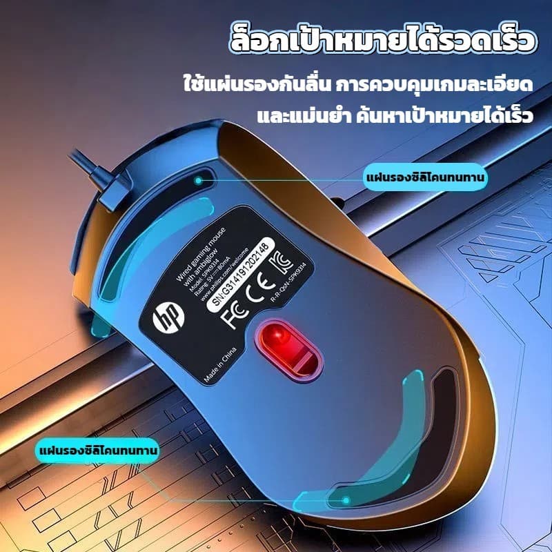 เมาส์มีแสง USB Mouse เหมาะสำหรับงานออฟฟิศและเกม รูปที่ 3