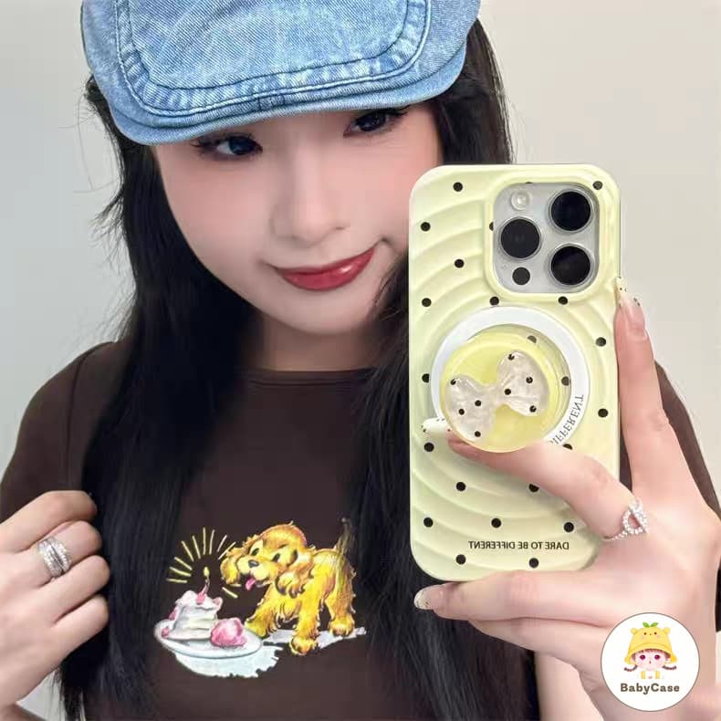 เคสไอโฟน 11 สำหรับ iPhone 15 13 14 16 12 Pro Max 16 14 15 Plus X XR XS Max 16 Pro เคสชาร์จแม่เหล็กลายจุดสุดหรูสุดน่ารัก รูปที่ 9