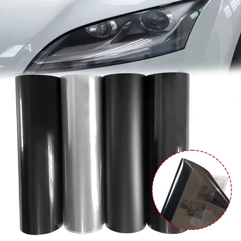 ไฟหน้ารถไฟท้าย PVC Films Tint ไฟหน้าไฟท้ายห่อสติกเกอร์สําหรับรถจักรยานยนต์รถสติกเกอร์ รูปที่ 4