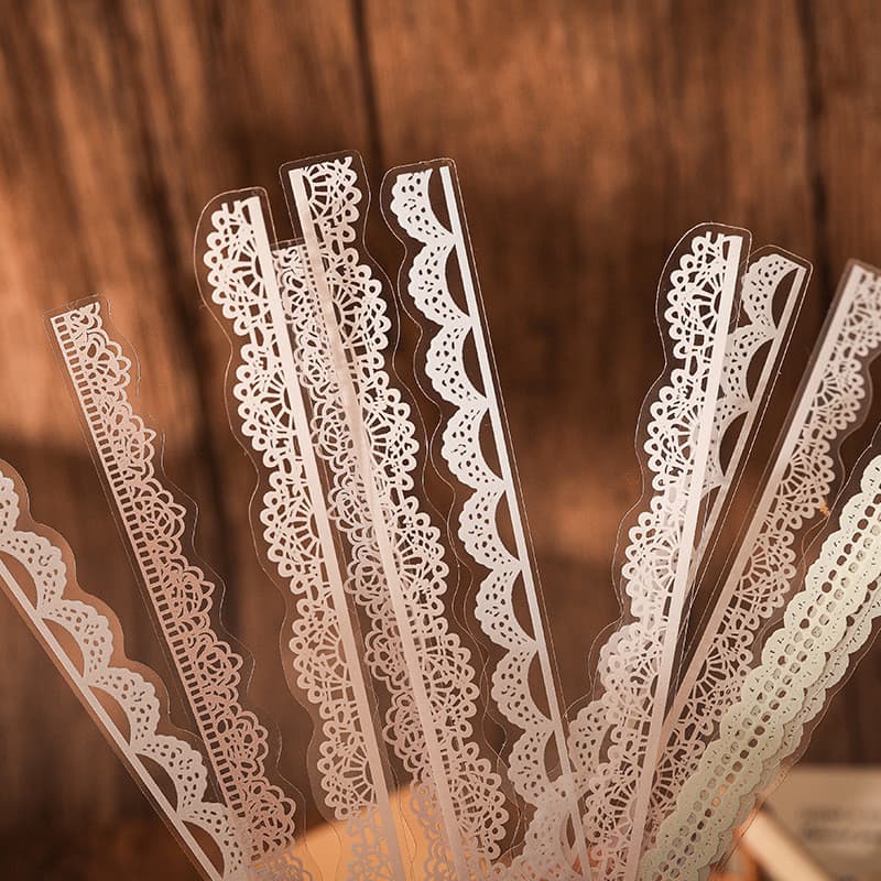 Journamm 40pcs ดอกไม้พาสเทลลูกไม้สติ๊กเกอร์ตกแต่ง Self-Adhesive Vintage สมุดภาพวารสารการ์ดทํา Embelishment สติกเกอร์ รูปที่ 3