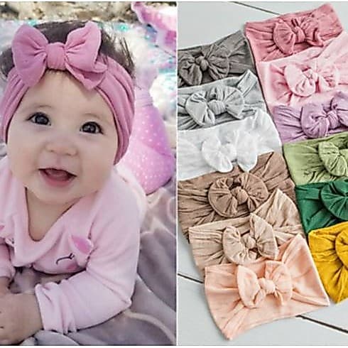 แนะนำ ⭐ ที่คาดผมเด็ก คาดผมเด็ก รุ่นผ้านิ่มผูกโบว์ 20สี รูปที่ 1