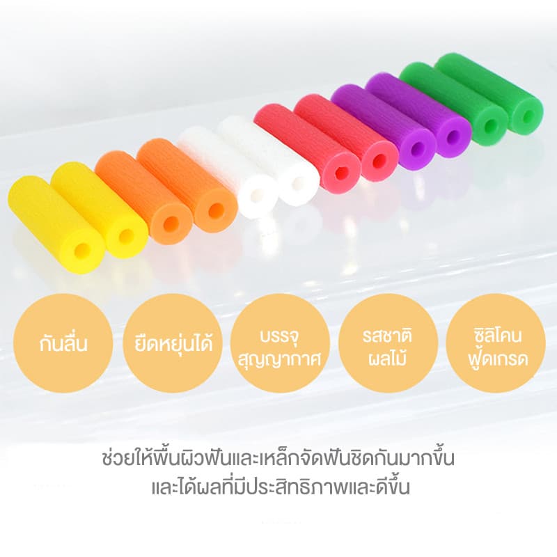 ยางกัดสำหรับผู้จัดฟันใส ยางกัดฟัน อุปกรณ์ช่วยจัดฟัน เซ็ทคู่ 2ชิ้น พร้อมกล่อง หลายกลิ่น สะดวก พกพาง่าย รูปที่ 2