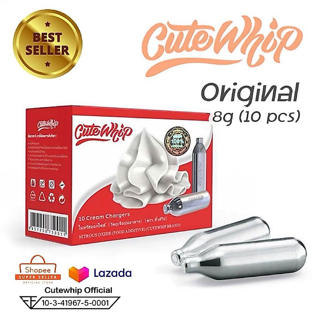 Cutewhip Original แก๊สทำวิปครีม N2O กลิ่นออริจินอล ของแท้ ปลอดภัย รูปที่ 1