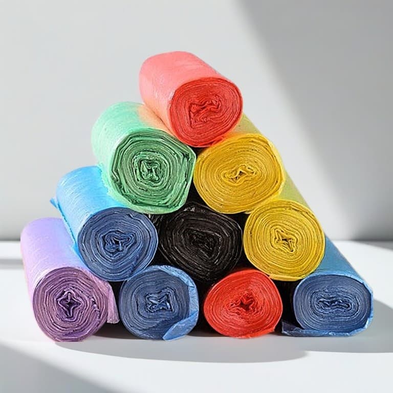 ถุงขยะแบบม้วน PE คุณภาพดี 100 ใบ ขนาด 45x50 ซม. หลากหลายสี รูปที่ 7