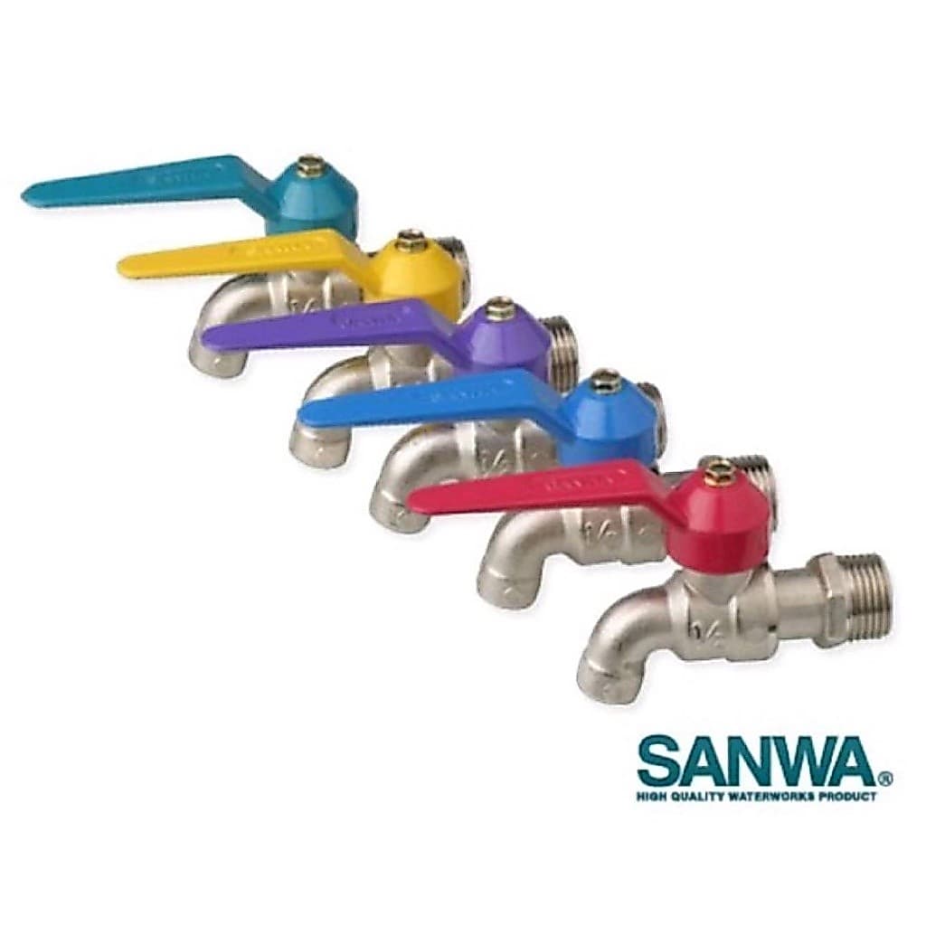 ก๊อกน้ำ SANWA FANCY BALL TAP ขนาด 4 หุน ตัวก๊อกทำจากทองเหลือง คุณภาพสูง ของแท้!!! รูปที่ 1