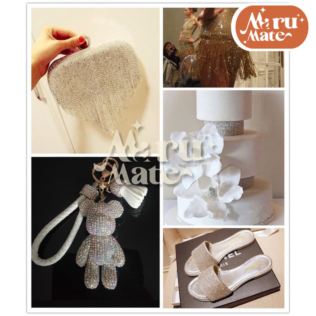 โซ่เพชร เพชรเส้น โซ่คริสตัล เพชรแต่งเล็บ สําหรับตกแต่งเล็บ DIY สําหรับเย็บผ้า สําหรับทําเครื่องประดับ โซ่เพช... รูปที่ 5