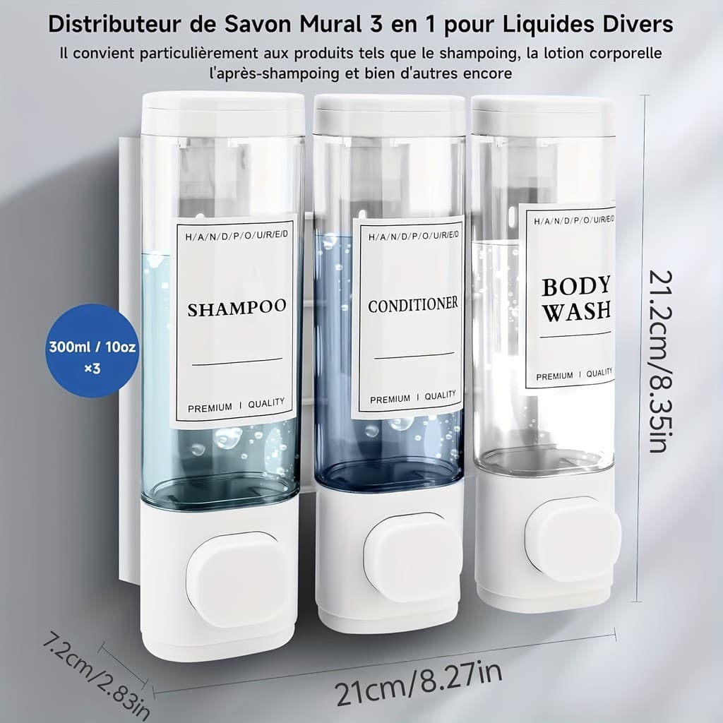 เครื่องจ่ายสบู่ 900มล ติดผนังมือกดตู้ทําสบู่ที่วางสบู่ด้วยมือสําหรับห้องน้ําฝักบัว รูปที่ 7