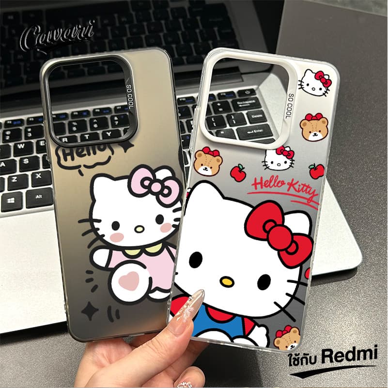 เคสโทรศัพท์ ใช้กับ Redmi 12 13C 12C 9A 9T 10C 9 10 10A 9C NFC A1 POCO M3 X5 Note 13 12 10 11 8 9 10Pro เฮลโลคิตตี้แสนสุข รูปที่ 1