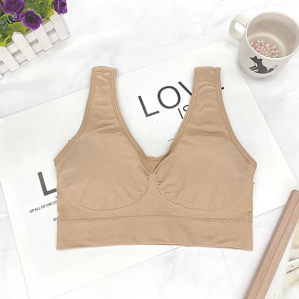 Sport Bra Anny w049 หลังตัวU แบบสวม ไร้โครง เนื้อผ้านุ่ม กระชับดี ใส่สบาย รูปที่ 1