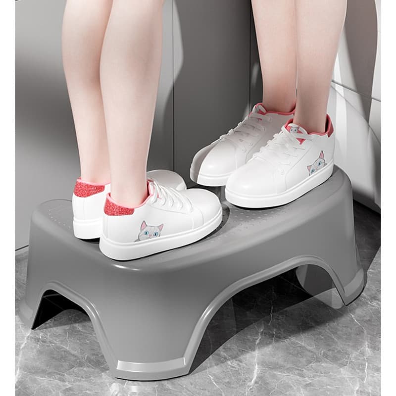 สตูลห้องน้ำ ออตโตมันสิ่งศักดิ์สิทธิ์ป้องกันการลื่นไถลสุขานั่งห้องน้ำหมอบหลุมเหยียบสุขาช่วยพลาสติกเท้าที่ใช้ในครัวเรือน รูปที่ 8
