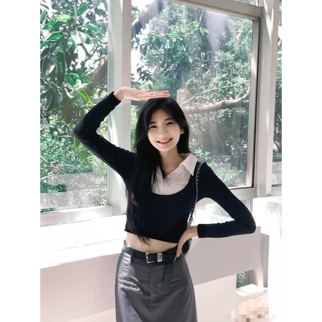Novva จากไทย ดีเทลคอปกาม ดีเทลคอปก เสื้อแฟชั่นผู้หญิง เสื้อเบลาส์ผู้หญิง คอปก สไตล์เกาหลี รูปที่ 5