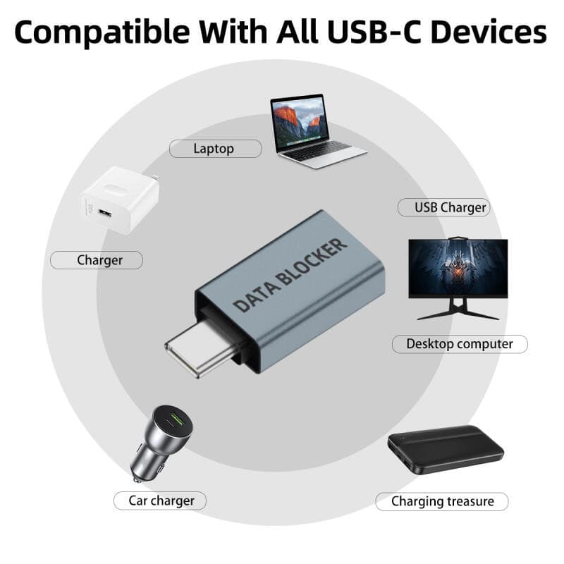 HdoorLink USB Data Blocker Anti Hacking ชาร์จเท่านั้นสะดวก Data Sync Blockers USB Defenders สําหรับการเดินทางชาร์จป้องกันความเป็นส่วนตัวรั่ว รูปที่ 8