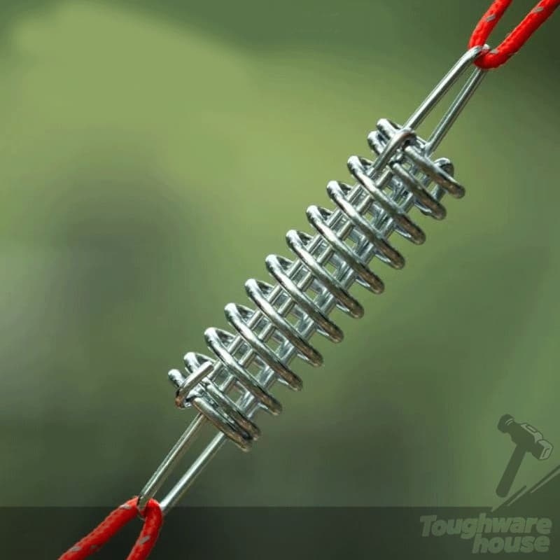 สปริงกันกระชาก Tent Spring Buckle สปริง ความเหนียวดี ความสะดวกในการใช้งาน วัสดุแข็ง สำหรับรั้งเชือกเต็นท์กันสะบัด รูปที่ 8