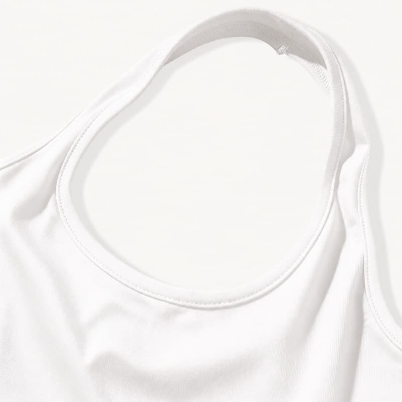 halter top เสื้อคล้องคอสีพื้น ผู้หญิง ทรงเข้ารูป มีหลายสี ฟีล y2k หวานแซ่บ แมตช์ง่าย รูปที่ 4