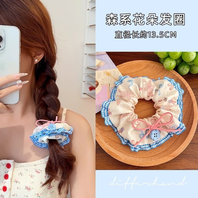7ชิ้นชุดบิ๊ก ส กรุบกรอบ แฟชั่นเกาหลีที่สวยงามที่เรียบง่ายอเนกประสงค์บิ๊กผมผูกขนาดใหญ่ลําไส้ผมวงอุปกรณ์ผม รูปที่ 8