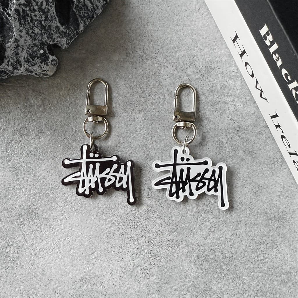 Stussy พวงกุญแจ Lanyard สําหรับ AirPods TWS หูฟังไร้สายบลูทูธป้องกันกรณีจี้อุปกรณ์เสริม รูปที่ 5