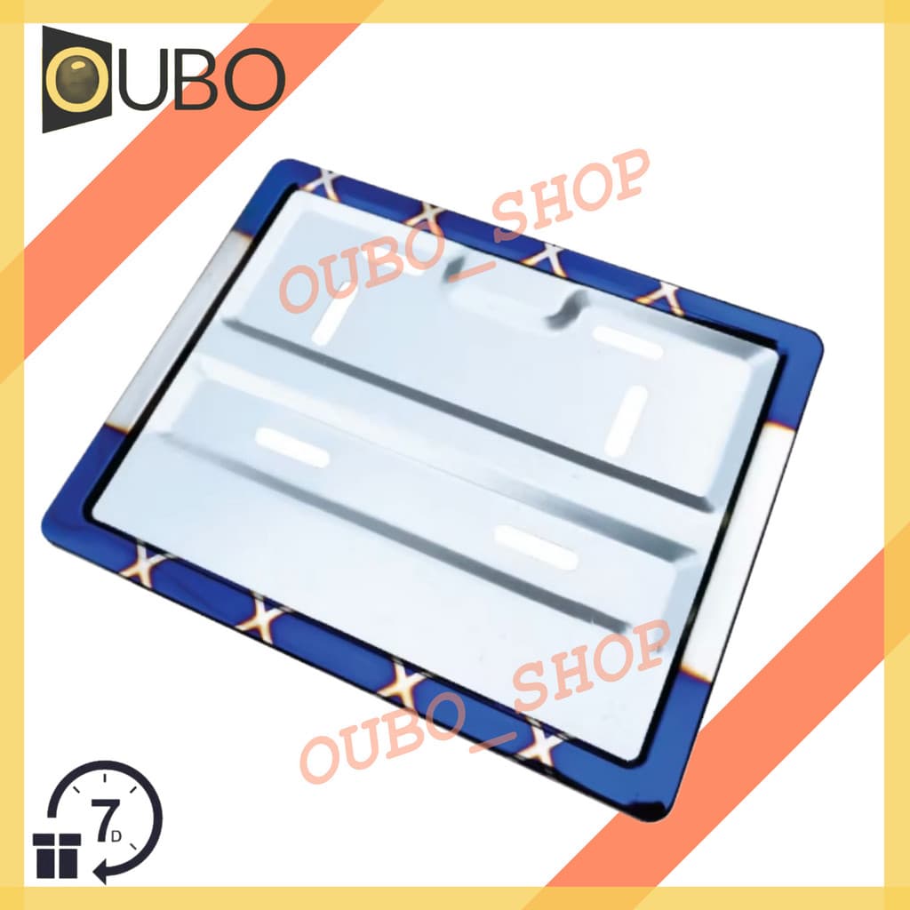 กรอบป้ายทะเบียนรถมอเตอร์ไซค์ กรอบป้ายทะเบียน สแตนเลสแท้ 100% ไม่ลอก#OUBO รูปที่ 4