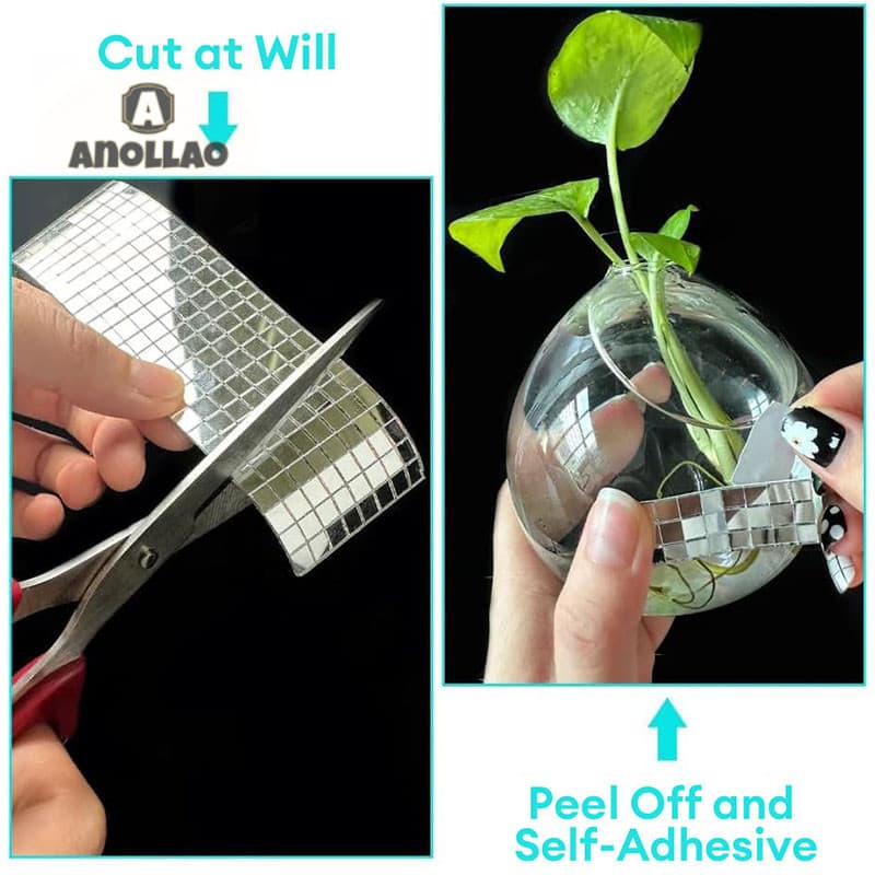 สติกเกอร์กระจกโมเสค อะคริลิค ทรงสี่เหลี่ยม มีกาวในตัว DIY สําหรับติดตกแต่งผนังบ้าน รูปที่ 6