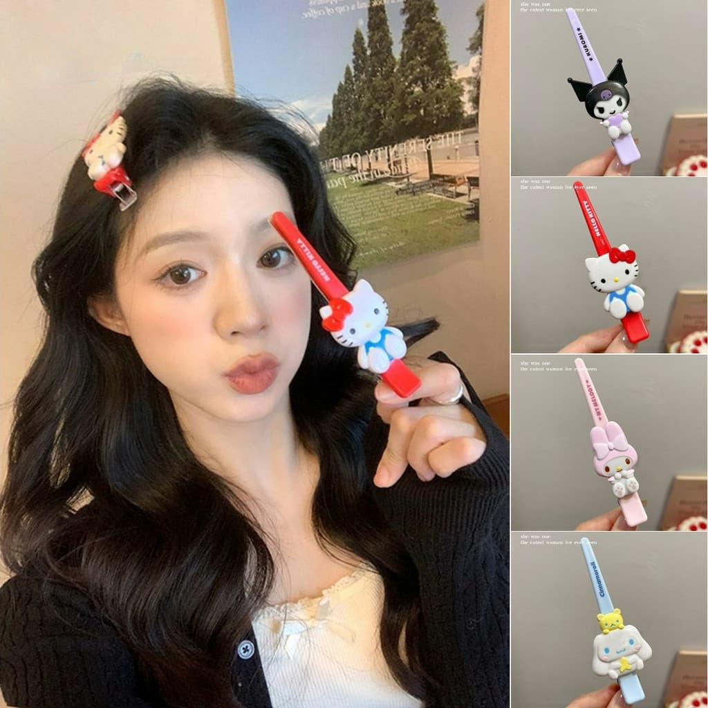 Hello Kitty กิ๊บติดผมขนาดใหญ่เครื่องประดับผมการ์ตูนน่ารักสําหรับเด็กผู้หญิง รูปที่ 1