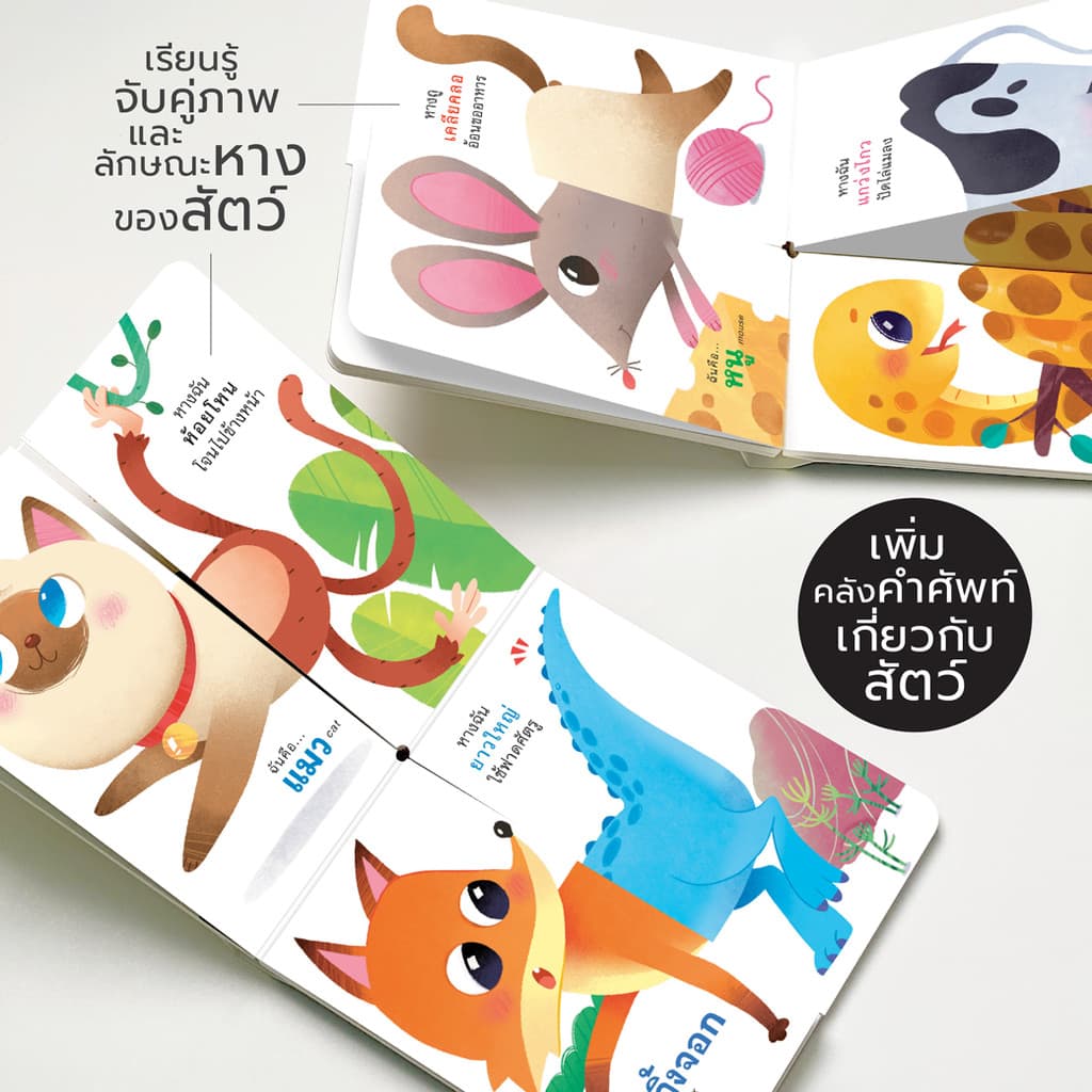 ห้องเรียน ชุดหนังสือเด็กบอร์ดบุ๊ค Mix&Match 3 เล่ม หัวฉันตัวใคร + ใครเอ่ยใครกันนะ + หางฉันหางไหนนะ รูปที่ 8