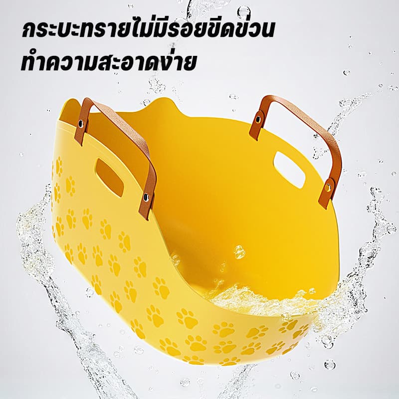 กระบะทรายแมวพกพากระบะทรายแมว ทนทานมาก 51*36*24ซม. พกพาสะดวก สามารถมือถือได้ สามารถกันน้ำได้ รูปที่ 4