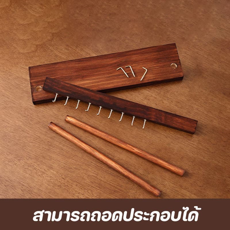 ขาตั้งแสดงเครื่องประดับ 12/18ตะขอ ขาตั้งสร้อยคอ ที่โชว์ต่างหู ถอดออกได้ ไม้เนื้อแข็ง โชว์เคสแขวน รูปที่ 8