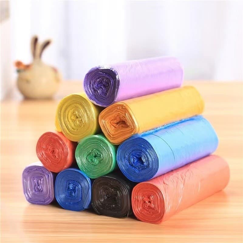 ถุงขยะแบบม้วน PE คุณภาพดี 100 ใบ ขนาด 45x50 ซม. หลากหลายสี รูปที่ 5