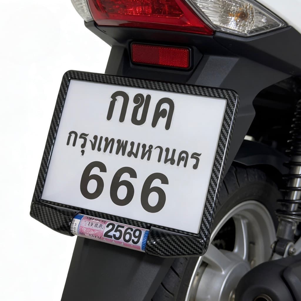 รอบป้ายทะเบียน แท้!!!! สีนิยมสุด ซิลเวอร์ package ล่าสุด!ปี 2026 ปรับปรุงชิ้นงานดีขึ้น รูปที่ 8