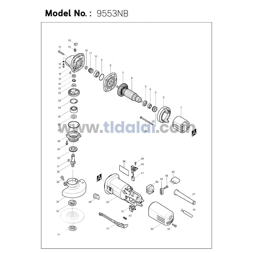 ทุ่นหินเจียร 4นิ้ว Makita มากีต้า รุ่น 9553, 9554 ลงท้ายด้วย B, NB, BX, HB, NH ใช้รุ่นเดียวกันทั้งหมด ทุ่นคุณภา... รูปที่ 9