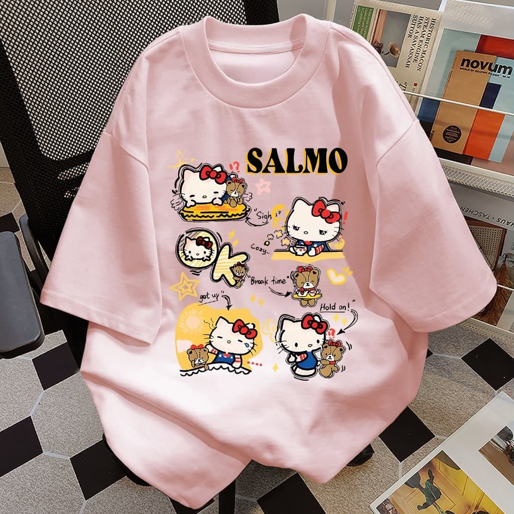 เสื้อสีชมพู BOOM เสื้อยืดผู้หญิงน่ารักๆ 100%Cotton สไตล์เกาหลี เหมาะสำหรับผู้หญิงและนักเรียน COD รูปที่ 7