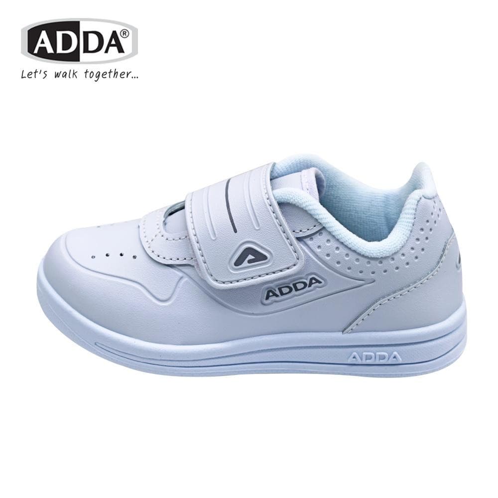ADDА รองเท้านักเรียน 41G5A-B1 รองเท้าพละสีขาว สำหรับเด็กหญิง&ชาย สวมใส่ง่ายด้วยตีนตุ๊กแก Size 25-35 รูปที่ 4