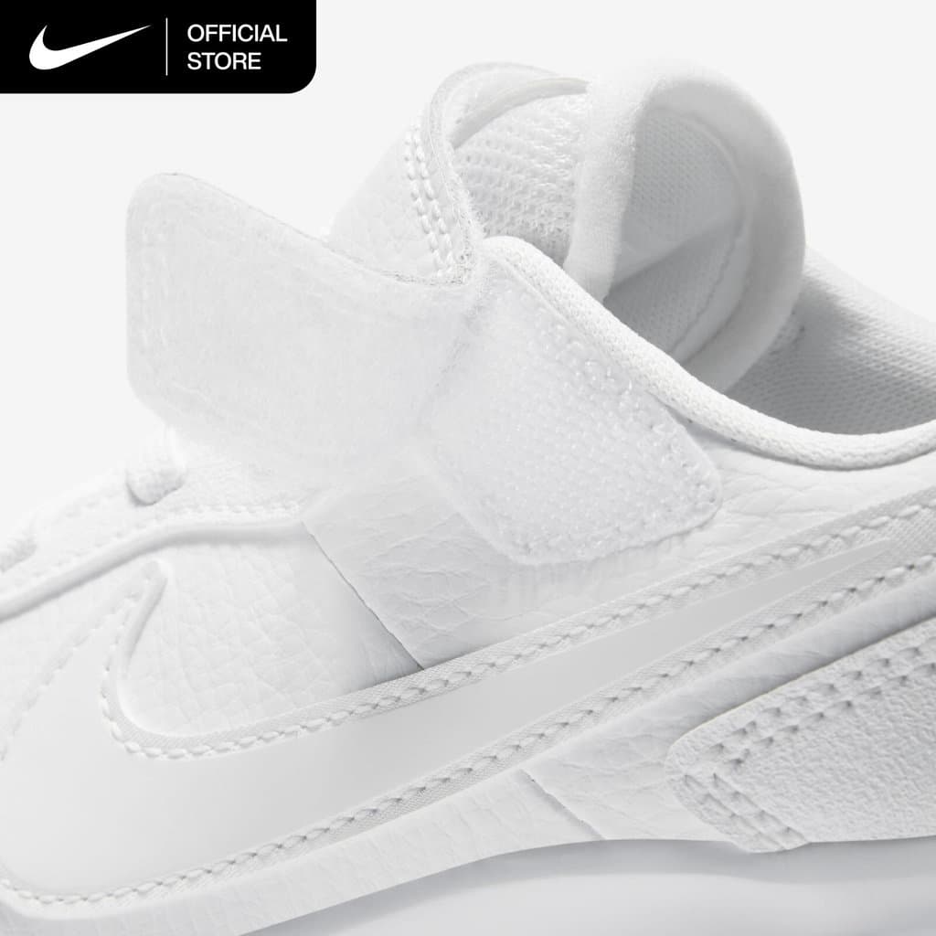 Nike Younger Kids' Varsity Leather Shoes - White รูปที่ 9