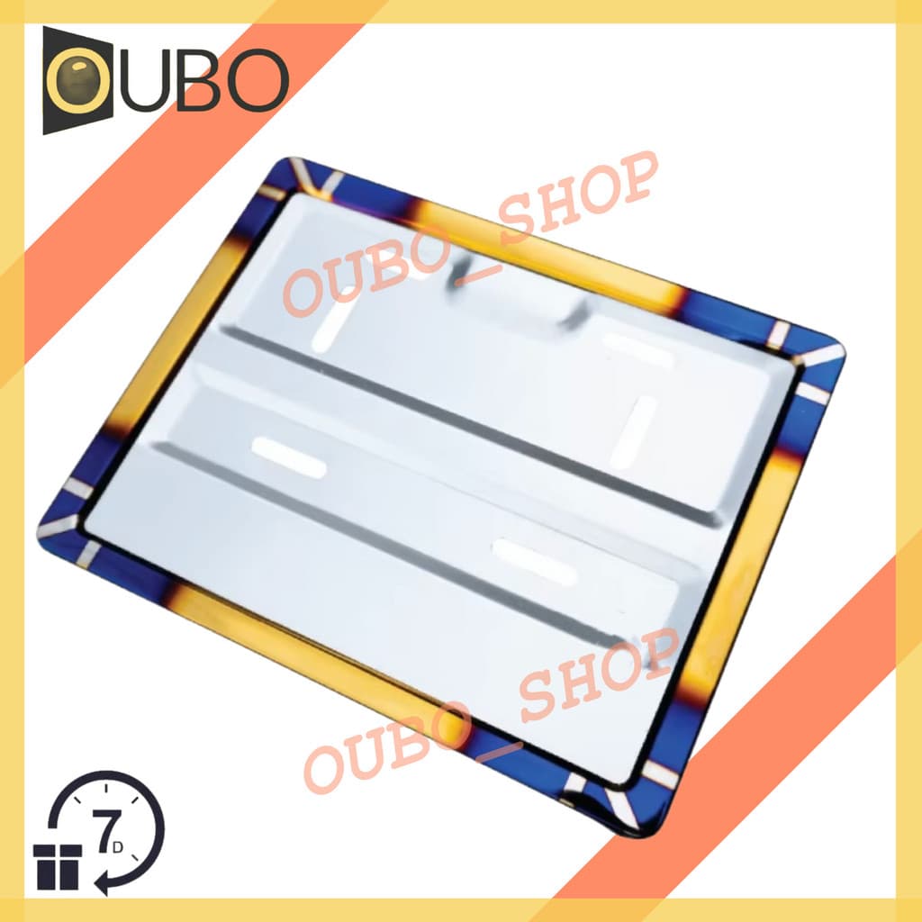กรอบป้ายทะเบียนรถมอเตอร์ไซค์ กรอบป้ายทะเบียน สแตนเลสแท้ 100% ไม่ลอก#OUBO รูปที่ 5