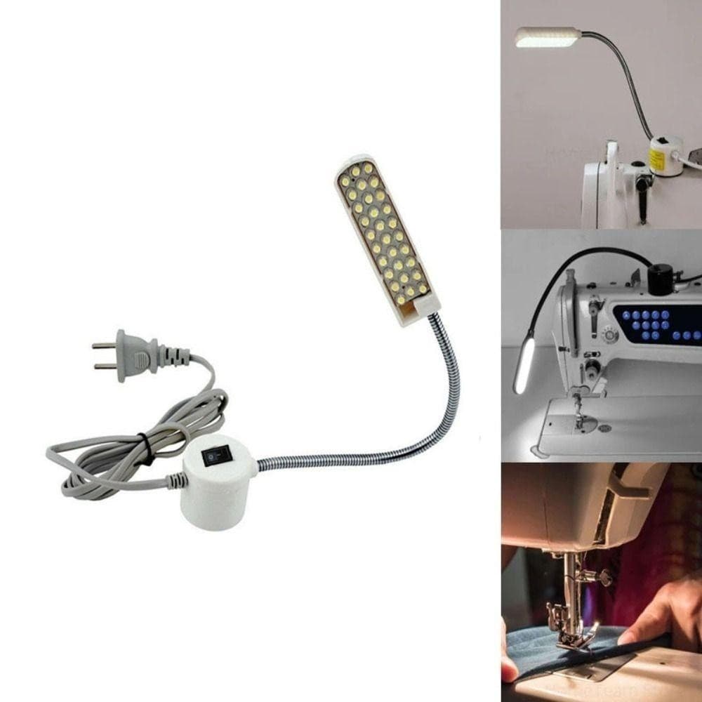 OilStars จัดส่งในประเทศไทย 30 LED จักรเย็บผ้าอุตสาหกรรม Lighg โคมไฟเสื้อผ้าอุปกรณ์เสริมไฟทํางาน 360° คอห่านแบบยืดหยุ่น รูปที่ 4