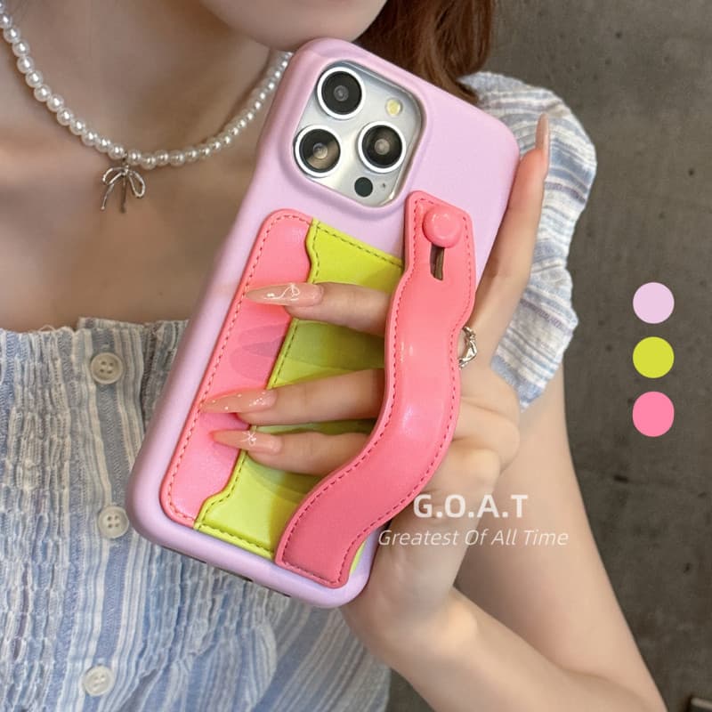 GOT หนังสีน่ารักคมชัดกระเป๋าบัตร+สายรัดข้อมือปลอกเข้ากันได้สําหรับiPhone 17 16 11 12 15 13 14 iPhone Anti-Fallป้องกันโทรศัพท์มือถือกรณี รูปที่ 6