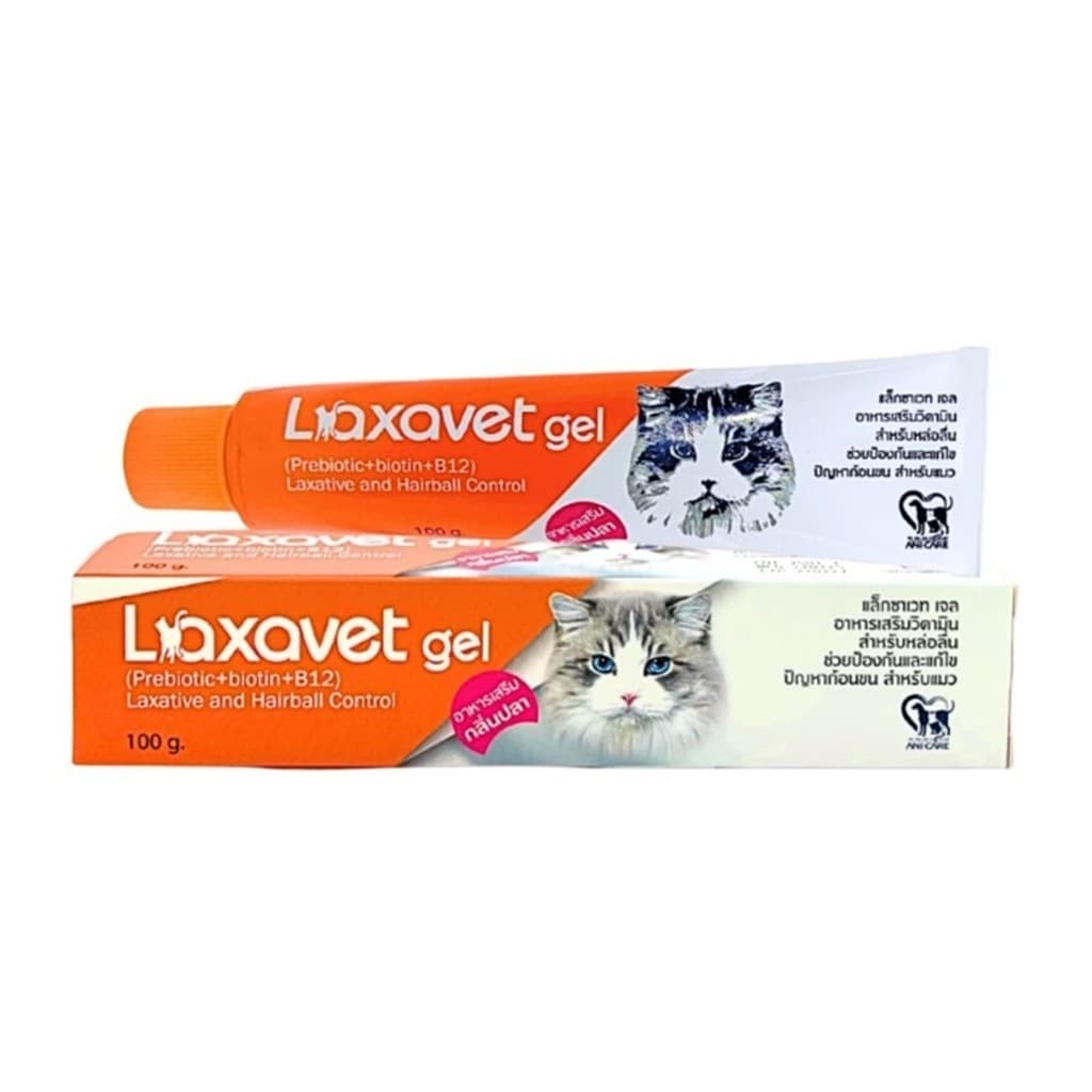 Laxavet Gel เจลช่วยป้องกันและแก้ไขปัญหาก้อนขน สำหรับน้องแมว บรรจุ 100g. รูปที่ 1
