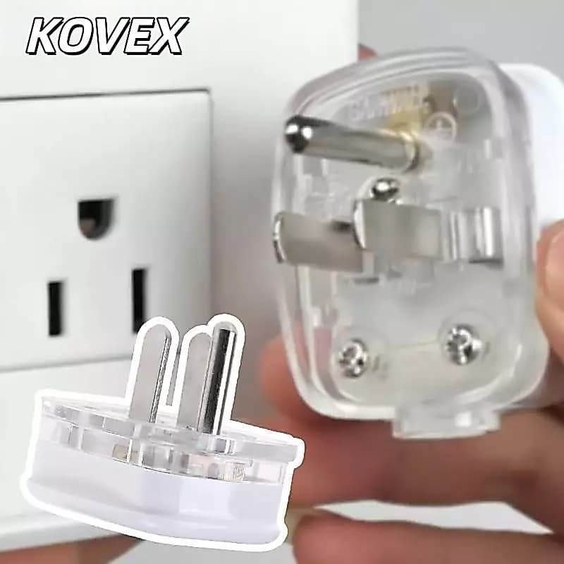 อะแดปเตอร์ปลั๊กแปลงไฟ AC 5-15P AC 3 Pin ปลั๊ก US สําหรับเดินทาง TH KOVEX รูปที่ 1
