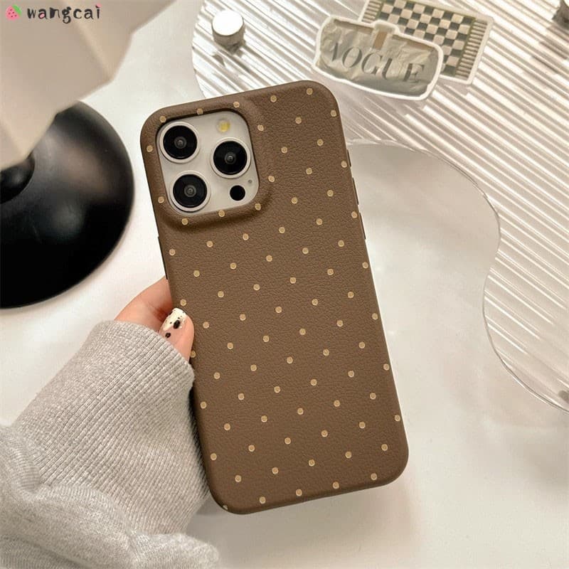 สําหรับ Vivo V40 V30 V29 Lite V27 V23 V20 V27 Pro V27e V17 Neo เคสโทรศัพท์น่ารักลายจุดสีสัน PU หนังลิ้นจี่สาวง่ายปลอกอ่อนกรณีปกหลัง รูปที่ 2