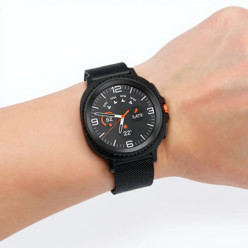 สำหรับ Samsung Galaxy Watch 8 44 มม. 40 มม. สแตนเลสโลหะ Mlanese Loop กรณีแก้วสำหรับ Galaxy Watch 8 สายรัด รูปที่ 6