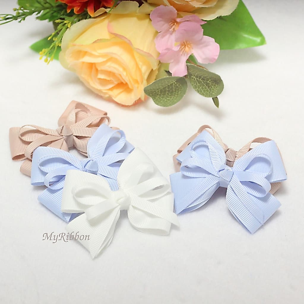 โบนักเรียน/กิ๊บติดผมเด็ก งานแฮนด์เมด ราคาคู่ละ 35 บาท แบบที่ 4 รูปที่ 1