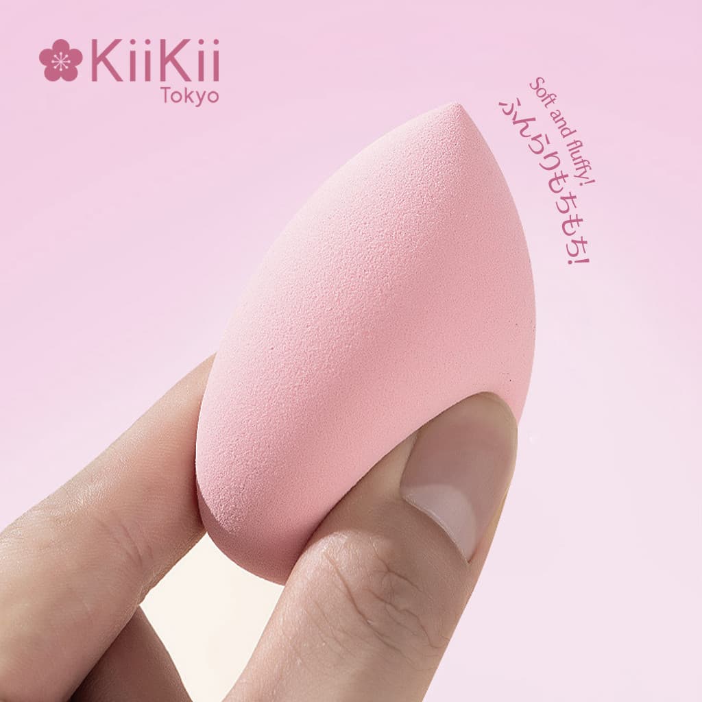 KiiKii พัฟแต่งหน้า ฟองน้ําแต่งหน้าไข่ เกลี่ยรองพื้น ใช้ได้ทั้งแห้งและเปียก แบบตัดเฉียง รูปที่ 7