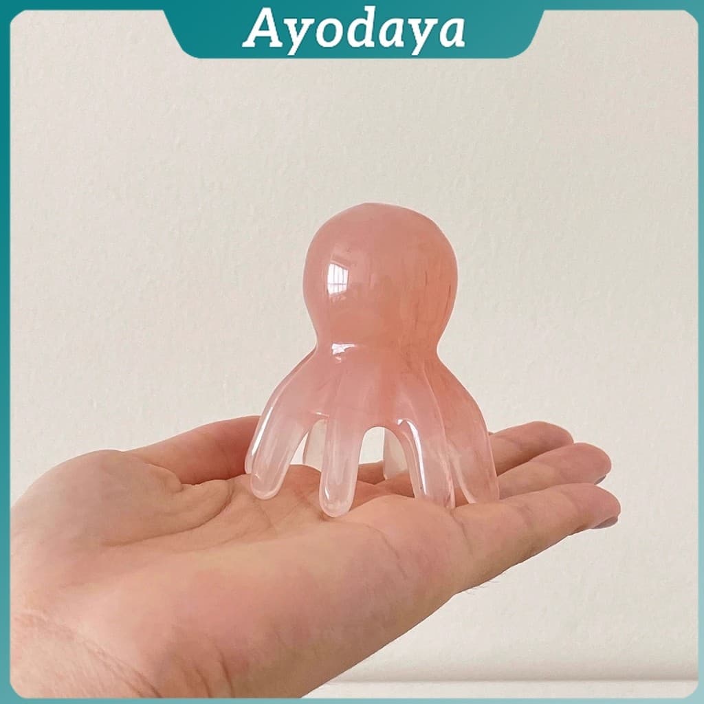 Ayo หวีนวดทรงปลาหมึก หนังศีรษะ ใบหน้า เครื่องขูดร่างกาย วัสดุเรซิน หวีดูแลความงาม Scalp comb รูปที่ 7