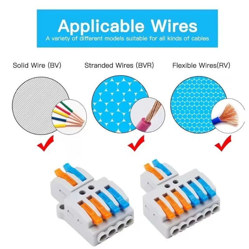 250V 32A ขั้วต่อสายไฟด่วนสากล / เครื่องแยกสายไฟแบบเร็ว / บล็อกเทอร์มินัลแบบกดเข้า รูปที่ 8