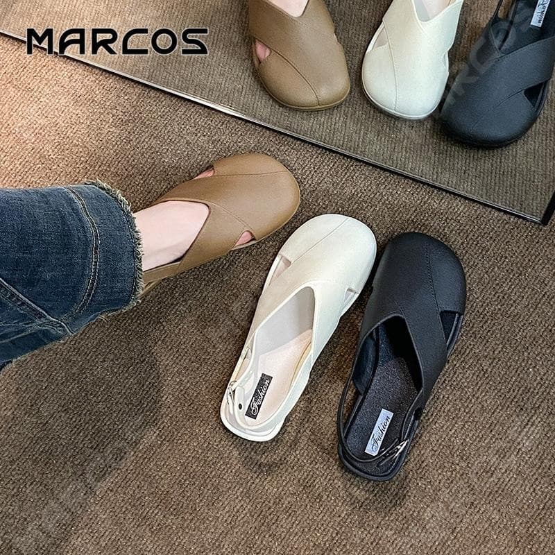 MARCOS การจัดส่งที่รวดเร็ว รองเท้าแบนสำหรับสุภาพสตรีมีน้ำหนักเบาไม่ลื่นนุ่มและมีฝาครอบเท้า พวกเขาเป็นสไตล์ฝรั่งเศสเล็ก09 รูปที่ 6