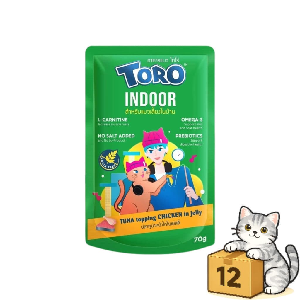 Toro โตโร่ อาหารเปียกแมว สูตรเกรนฟรี สำหรับแมวทุกวัย เปียกแมว ซอง 70g รูปที่ 2