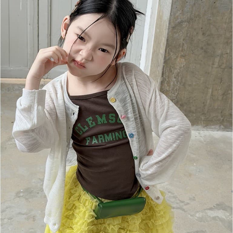 PRETTY BABY เสื้อคลุมเด็ก เสื้อแขนยาว เสื้อคลุมไหมถัก โทนสีพาสเทล รูปที่ 3
