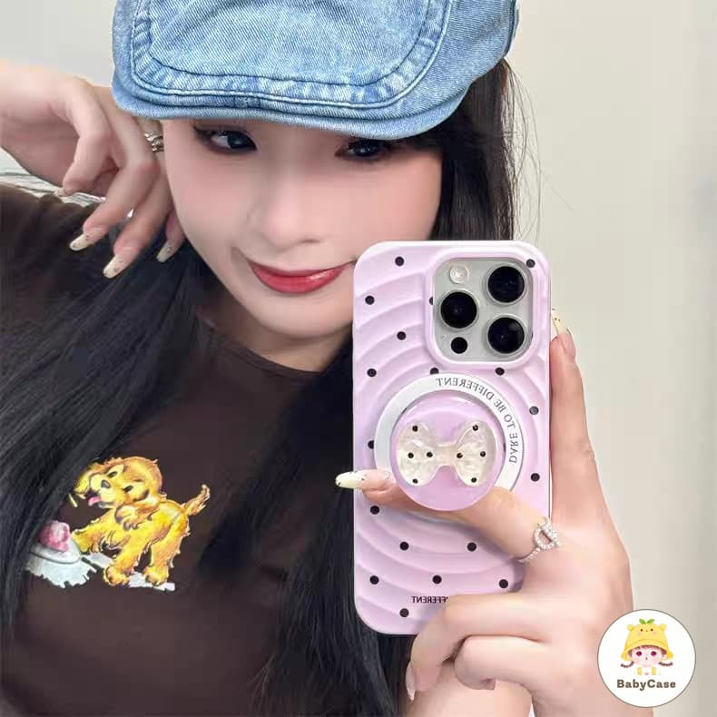 เคสไอโฟน 11 สำหรับ iPhone 15 13 14 16 12 Pro Max 16 14 15 Plus X XR XS Max 16 Pro เคสชาร์จแม่เหล็กลายจุดสุดหรูสุดน่ารัก รูปที่ 7