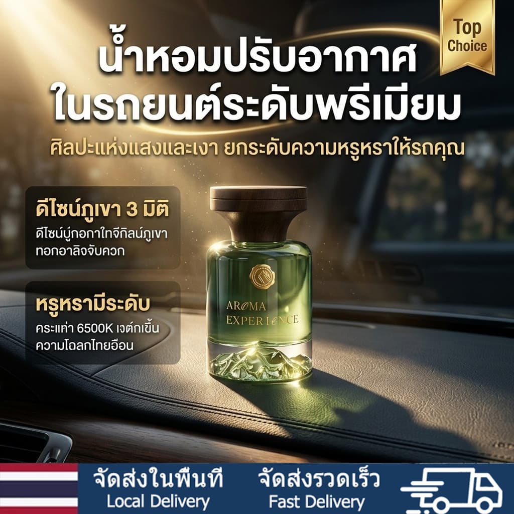 ⏳ซื้อทีเดียวใช้ครึ่งปี ไม่ต้องเติมบ่อย⏳น้ำหอมติดรถ/น้ำหอมรถยนต์/น้ำหอมในรถ สวิสแท้ กลิ่นพรีเมียม ใช้ได้ทั้งในรถ-บ้าน รูปที่ 1