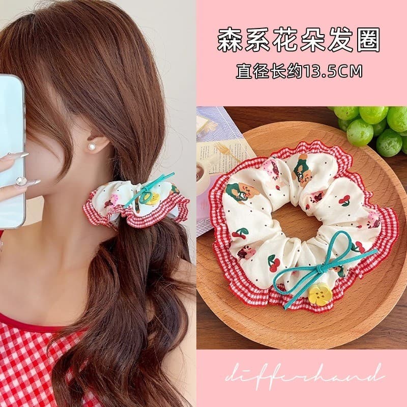 7ชิ้นชุดบิ๊ก ส กรุบกรอบ แฟชั่นเกาหลีที่สวยงามที่เรียบง่ายอเนกประสงค์บิ๊กผมผูกขนาดใหญ่ลําไส้ผมวงอุปกรณ์ผม รูปที่ 7