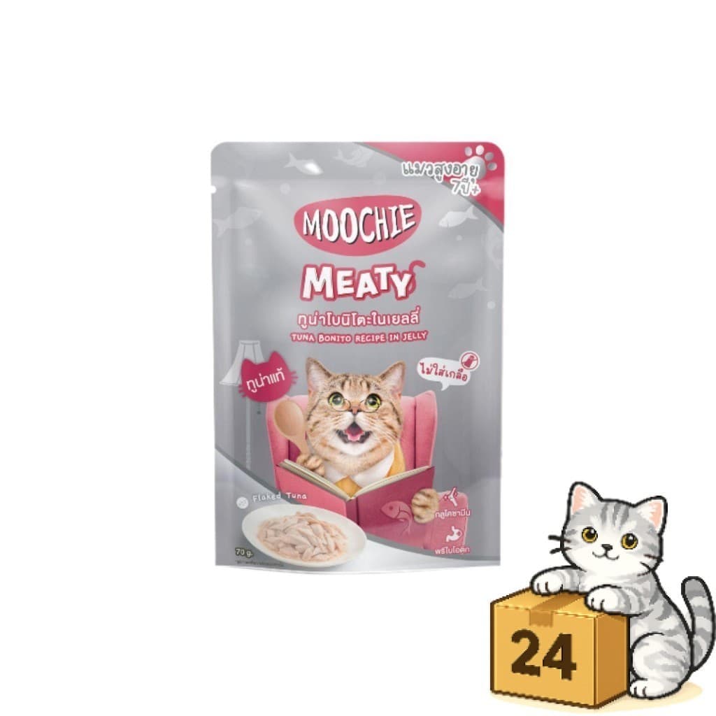 Moochie มูชี่ อาหารเปียกแมว รวมสูตร ไม่เติมเกลือ หลายรส เปียกแมว ขนาด 70-85g รูปที่ 2